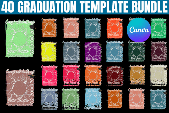 40 Graduation Canva Template Bundle: Design Your Celebrations