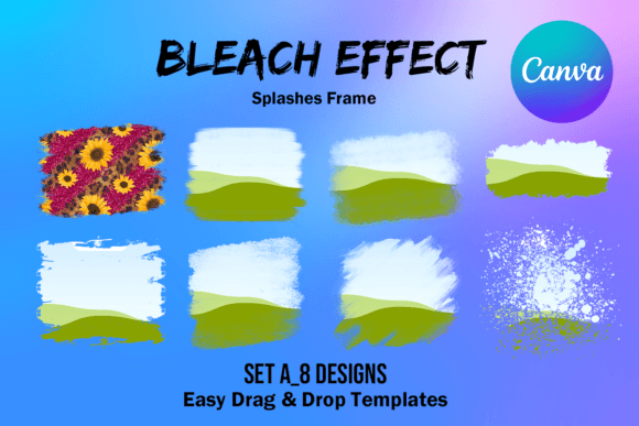 Canva Frame Template Bleach Effect Set a: Your Shortcut to Edgy, Professional Design