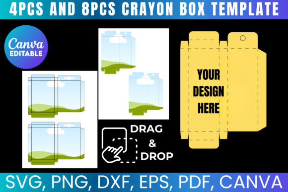 Crafting Delightful Moments with the 4-8 PCS Crayon Box Template
