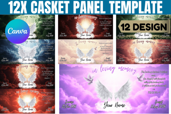 Designing a Dignified Tribute: The 12x Casket Panel Canva Template