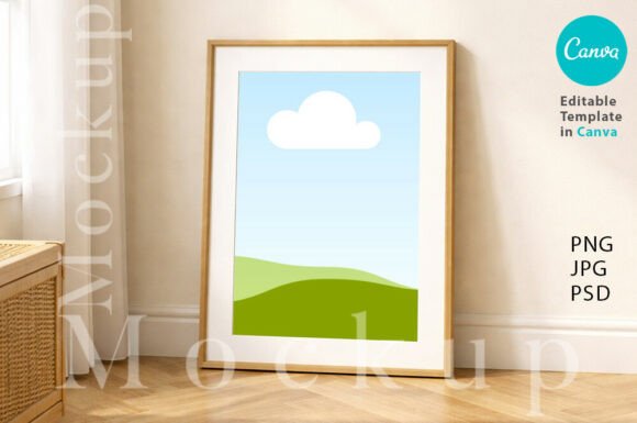 Elevate Your Art with Simple Thin Wood Frame Mockups