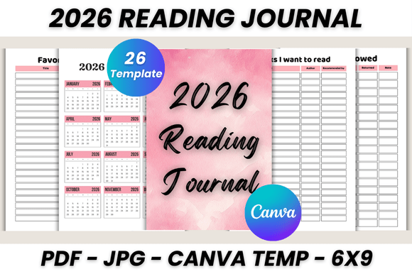 Master Your Reading Goals: The 2026 Reading Journal Canva Template