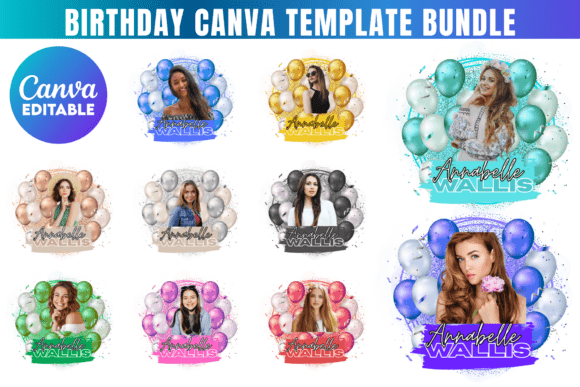 Mastering 90s Style: The Ultimate Birthday Canva Editable Template Bundle