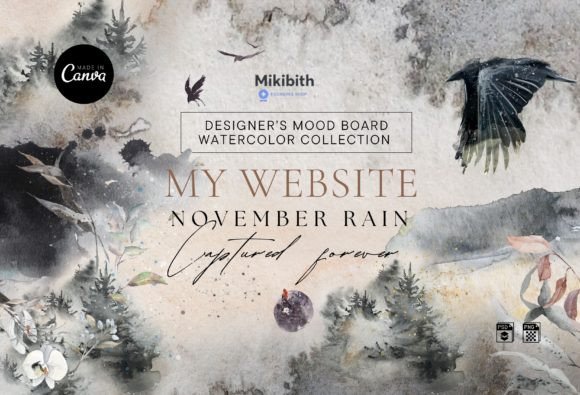 November Rain: Unlocking Romantic Design with Canva Watercolors