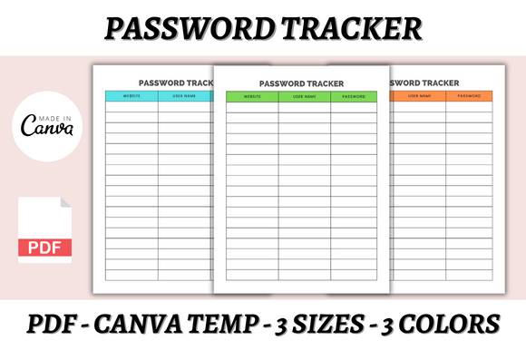 Organize Your Digital Life with a Password Tracker Canva Template