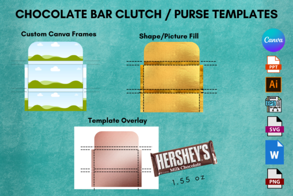 Transform Candy Bars into Canva Frame Chocolate Purse Gifts