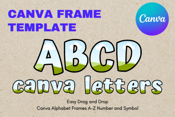Transform Your Projects with Canva Letters Frame Alphabet TemplateC26