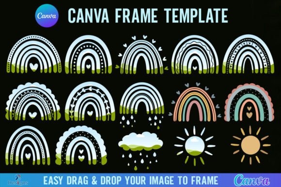 Transform Your Visuals with Rainbow Canva Frame Templates