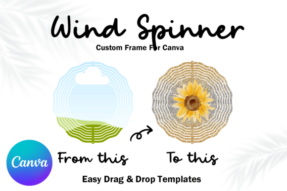 Wind Spinner Canva Frame Template: Dynamic Design for Modern Creators